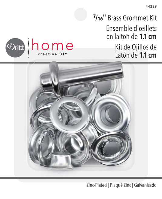 44389|Dritz 7/16" Zinc-Plated Brass Grommet Kit