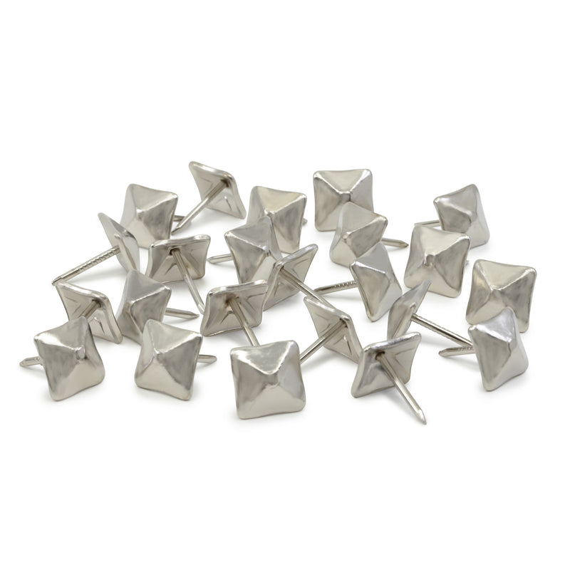 Cargue la imagen en el visor de la galería, 44274|Dritz 7/16" Square Decorative Nails, Nickel, 24 pc