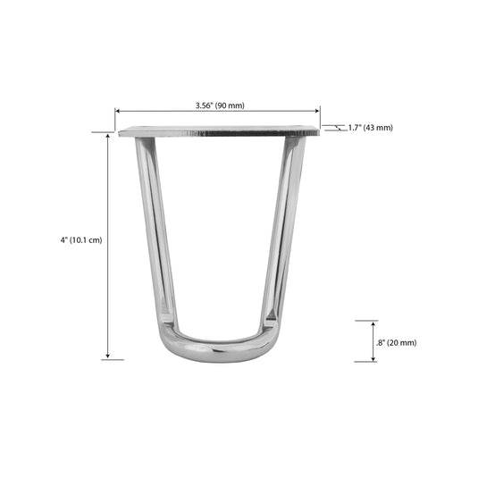 44709-65|Dritz Modern Hairpin Legs, Nickel, 2 pc