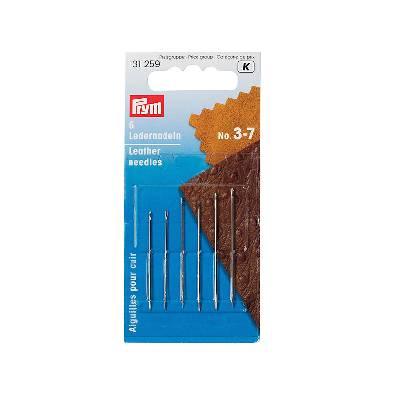 Load image into Gallery viewer, 131259|Prym Leather Hand Needles, No. 3-7, 6 pc