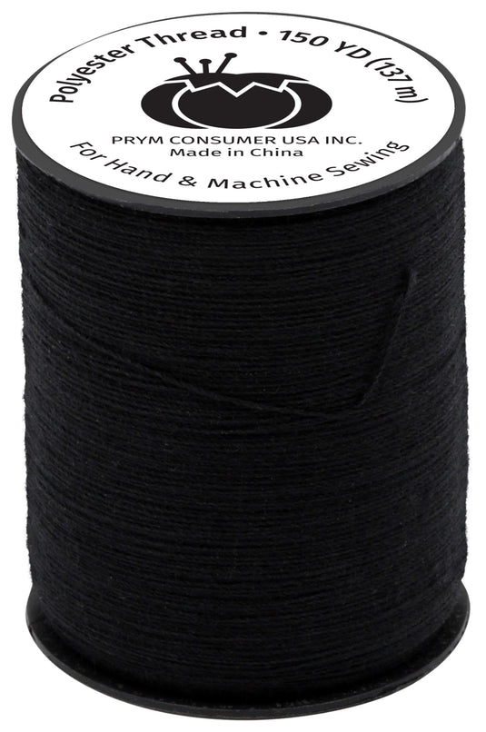 998-1|Dritz Polyester Thread, Black, 150 yd