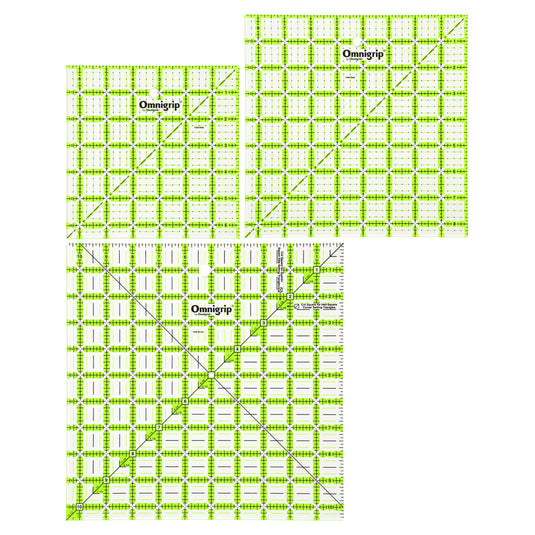 RN65105S|Omnigrid Omnigrip Non-Slip Square Ruler Value Pack (6-1/2