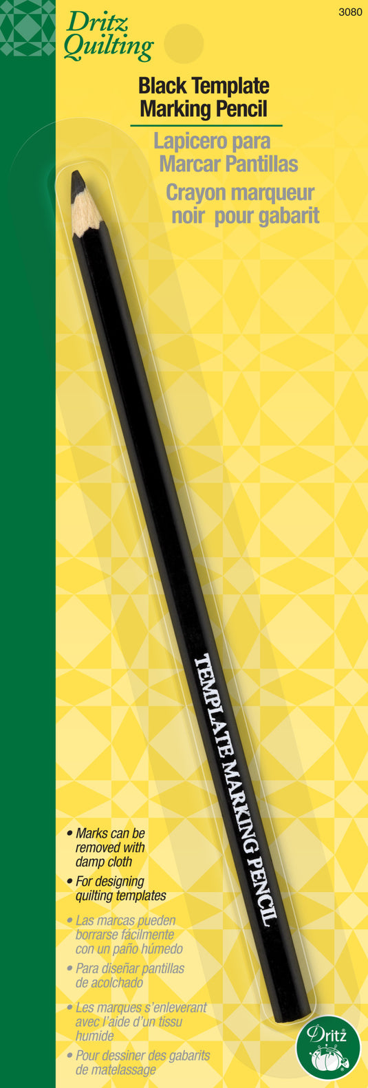 3080|Dritz Template Marking Pencil, Black