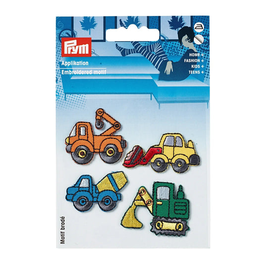 925427|Prym Applique, Trucks & Tractors, 4 pc