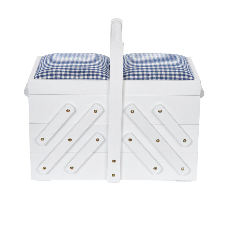 Load image into Gallery viewer, 612578|Prym White Wood Sewing Box With Fabric