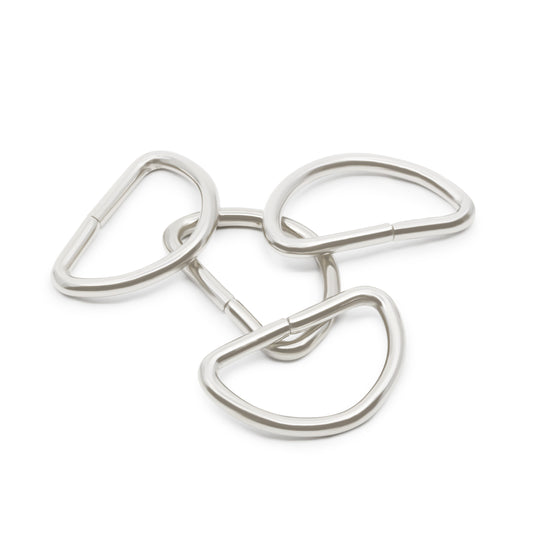 117-1-65|Dritz 1" D-Rings, Nickel, 4 pc