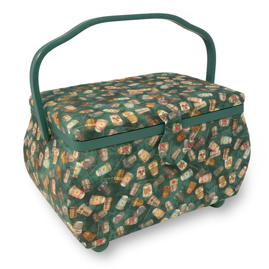 ZC1237F3|Dritz Curved Sewing Basket, Large