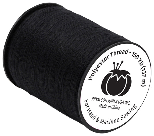998-1|Dritz Polyester Thread, Black, 150 yd