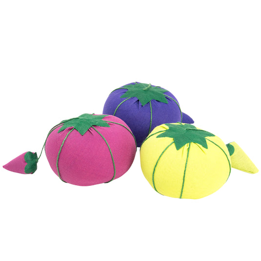 27520|Dritz Sew 101 Tomato Pin Cushion with Strawberry Emery, 2-3/4", Assorted Colors