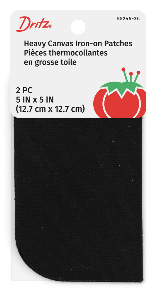 55245-3C|Dritz Heavy Canvas Iron-On Patches, 5