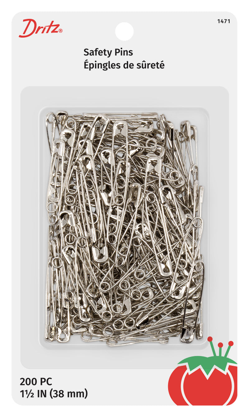 Load image into Gallery viewer, 1471|Dritz 1-1/2" Safety Pins, Nickel, 200 pc