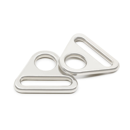 738-65|Dritz 1" Triangle Rings, Nickel, 2 pc