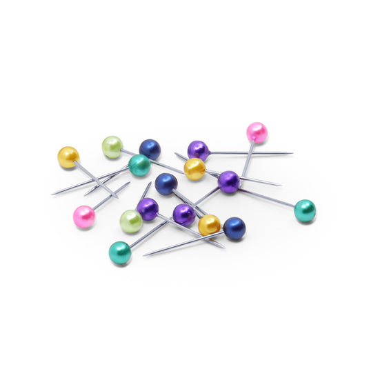 208|Dritz 3/4" Petite Pearlized Pins, Assorted, 100 pc