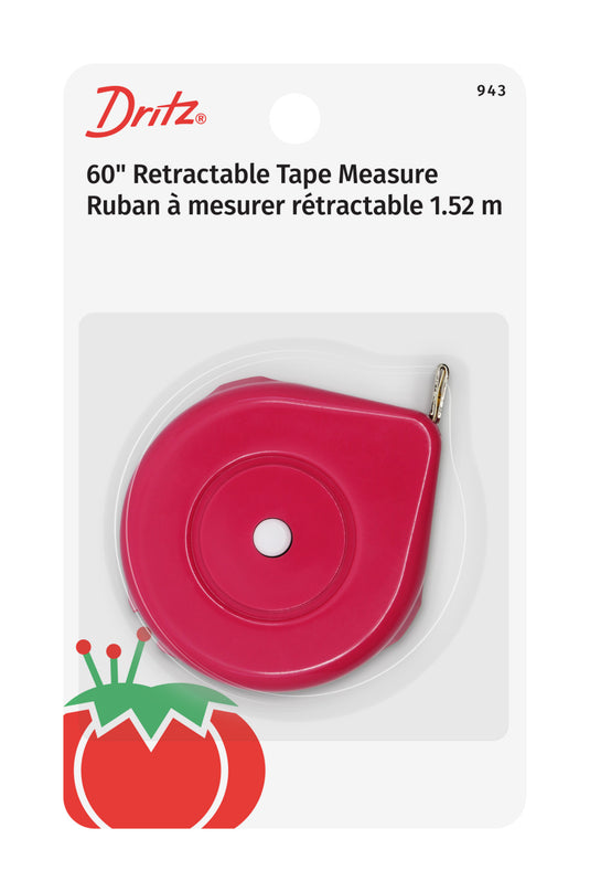 943|Dritz 60-Inch Retractable Tape Measure, Assorted Colors