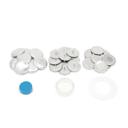 114-45|Dritz 1-1/8" Craft Cover Button Kit, 10 Sets, Nickel