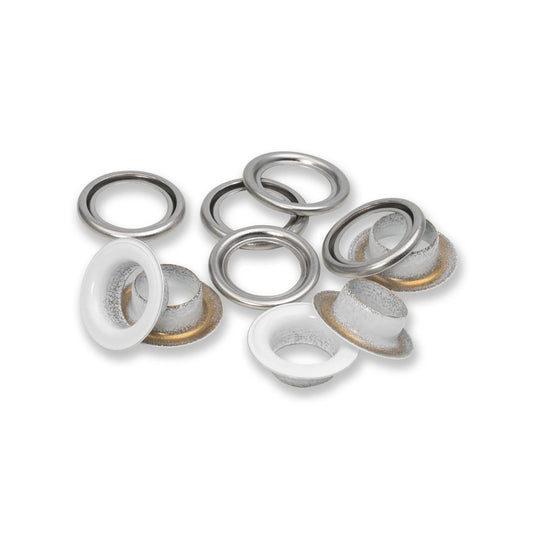 542540|Prym Eyelets with washers 11 mm White 20pc