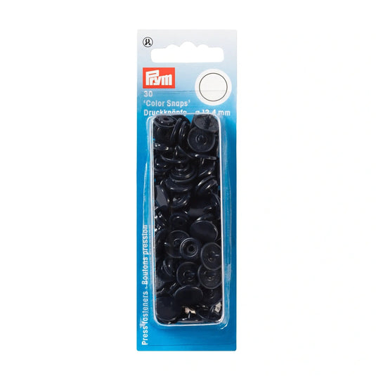 393102|Prym Non-Sew Color Snaps 12.4 mm, 30 pc, Navy