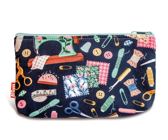 612062|Prym Multi-Purpose Organizer Zipper Pouch, Aqua Notions