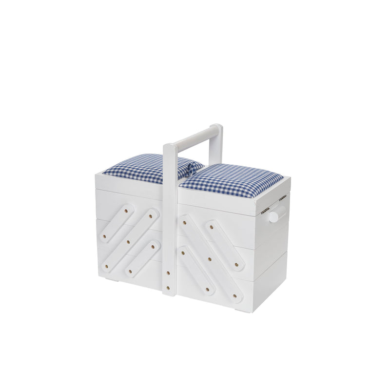 Load image into Gallery viewer, 612578|Prym White Wood Sewing Box With Fabric
