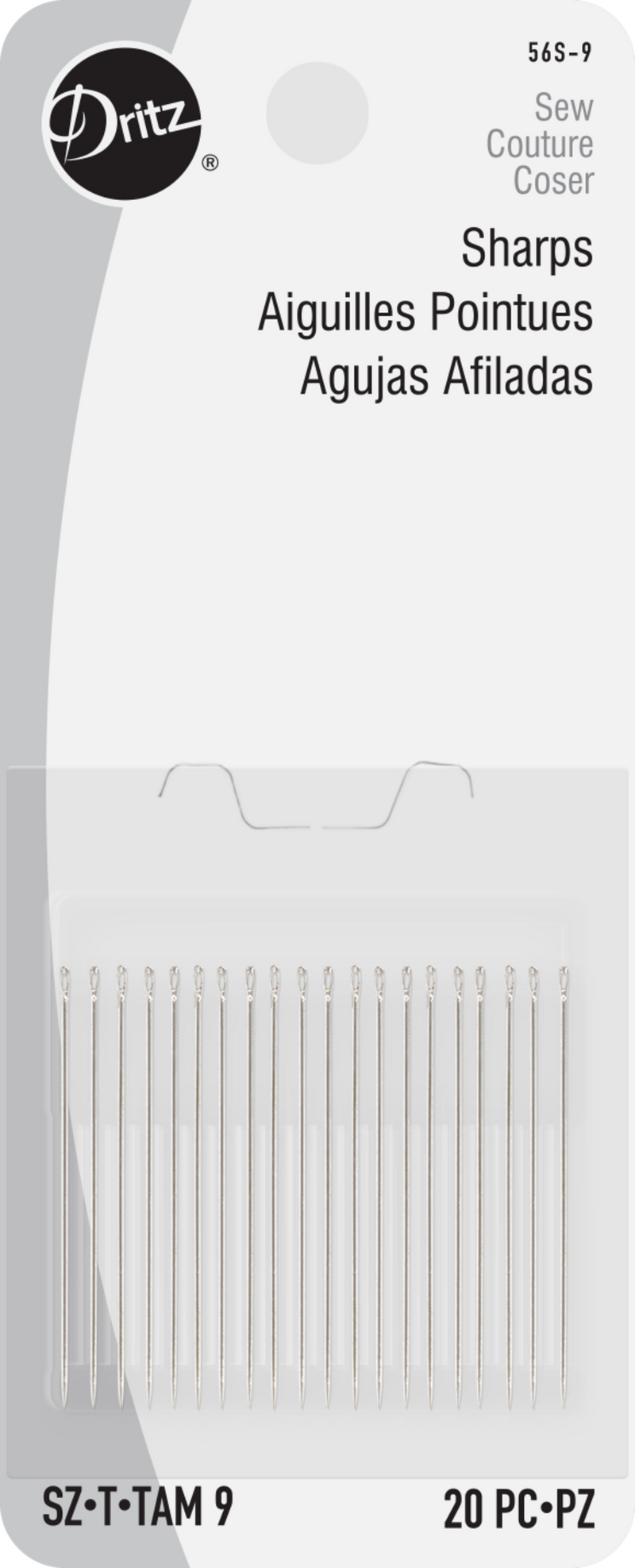 Cargue la imagen en el visor de la galería, 56S-9|Dritz Sharps Hand Needles, Size 9, 20 pc
