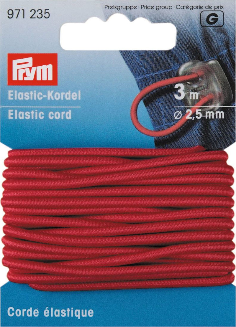 Load image into Gallery viewer, 971235|Prym 2.5mm Elastic Cord, Red, 3 M