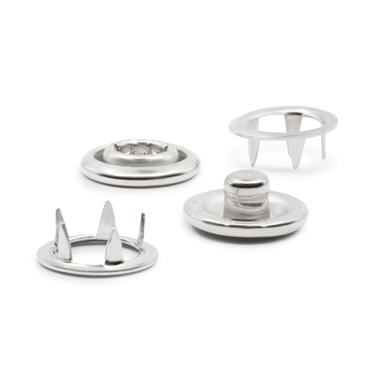 16-65|Dritz 7/16" Snap Fasteners, 7 Sets, Nickel