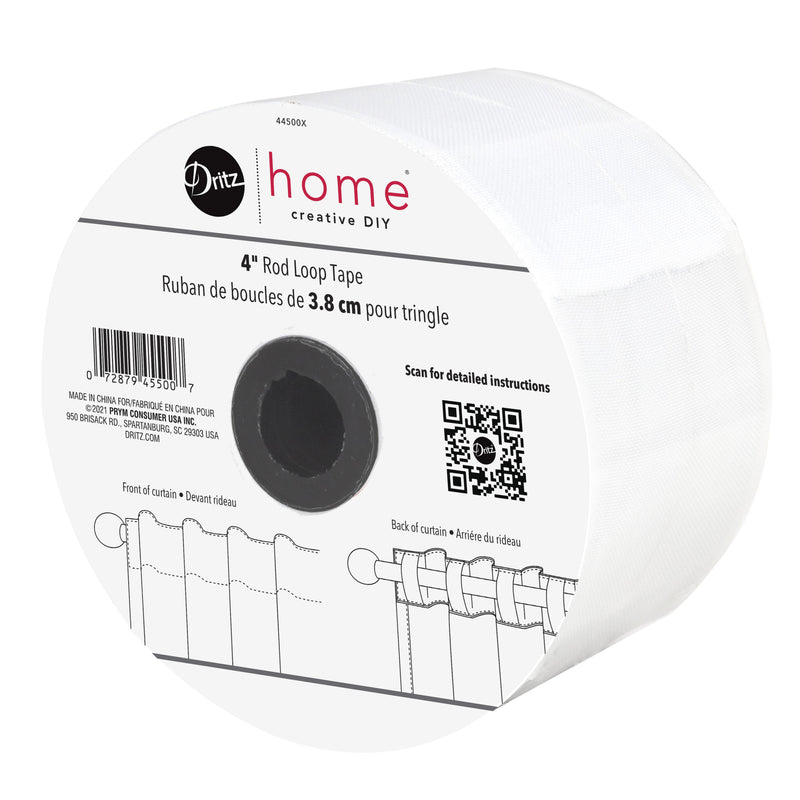 Cargue la imagen en el visor de la galería, 44500X|Dritz 4" Rod Loop Tape, White, 30 yd