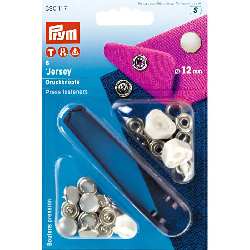 Load image into Gallery viewer, 390122|Prym JERSEY 12 mm refill pearl 6pc