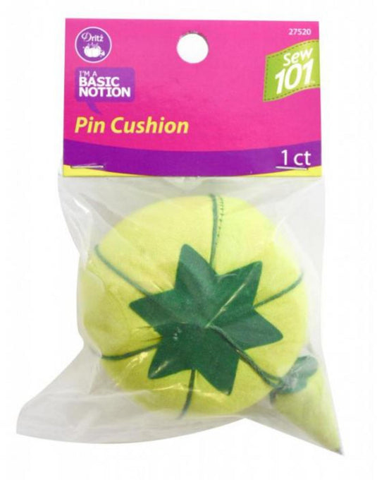 27520|Dritz Sew 101 Tomato Pin Cushion with Strawberry Emery, 2-3/4", Assorted Colors