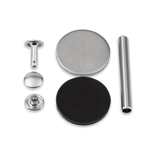 403172|Prym RIVETS Tubular 9 mm /6-9 mm refill silver 12pc