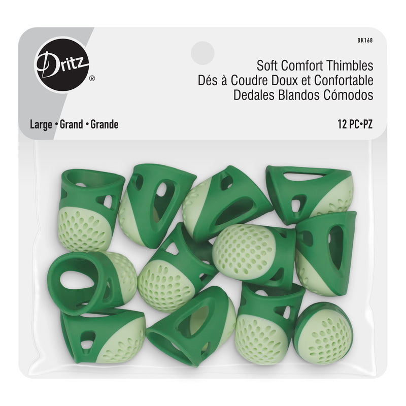 Load image into Gallery viewer, BK168|Dritz Soft Comfort Thimbles, Large, 12 pc