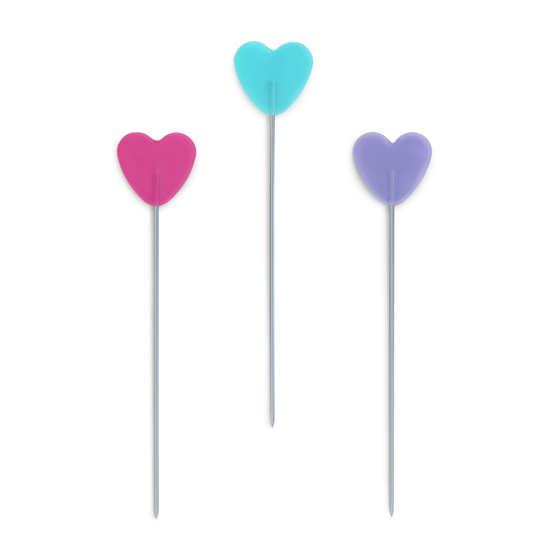 Load image into Gallery viewer, 3069|Dritz 2" Flat Heart Head Pins, Assorted, 50 pc