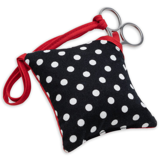 610322|Prym Pin Cushion Set, Black & White Polka Dots