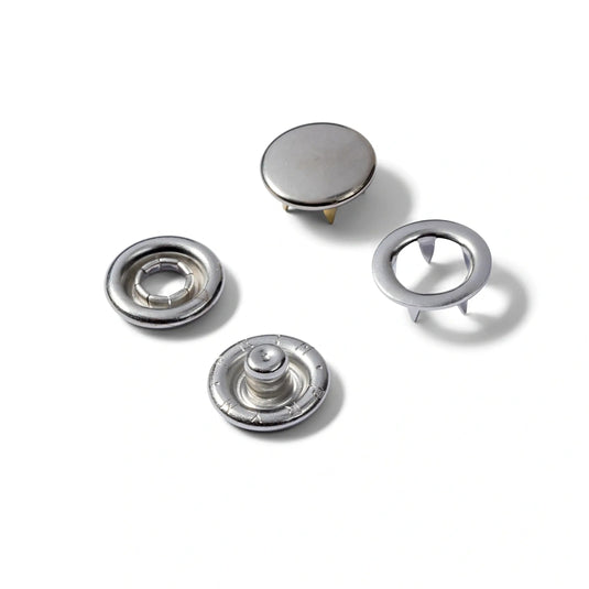 390104|Prym JERSEY 10 mm refill silver cap 20pc