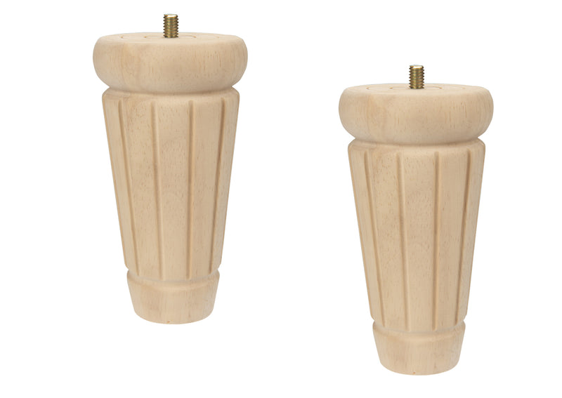 Cargue la imagen en el visor de la galería, 44703|Dritz Fluted Column Bun Feet, Natural, 2 pc