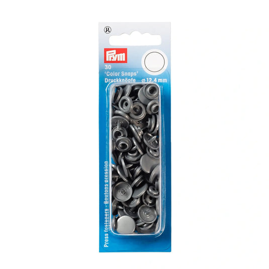 393145|Prym Non-Sew Color Snaps 12.4 mm, 30 pc, Silver