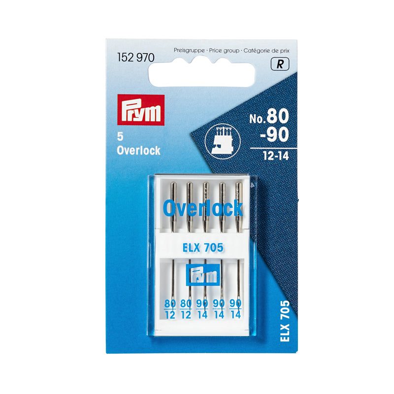 Load image into Gallery viewer, 152970|Prym Overlock Sewing Machine Needles, Sizes 12-14 (No. 80-90), 5 pc
