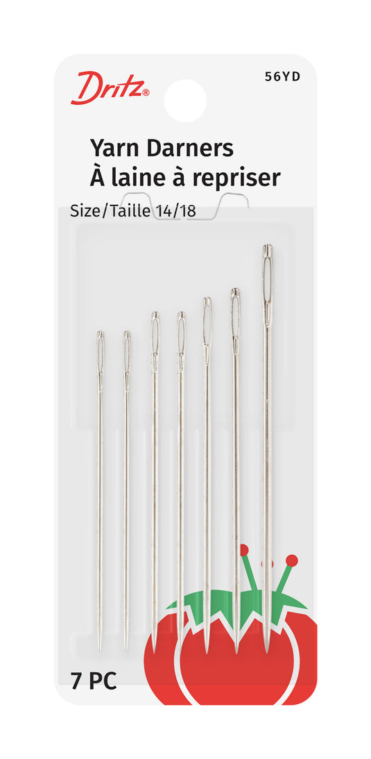 56Y-D|Dritz Yarn Darner Hand Needles, Size 14/18, 7 pc