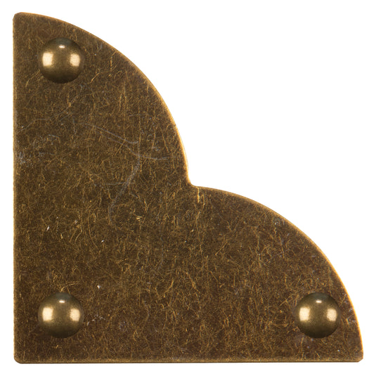 44792-38|Dritz Smooth Quatrefoil Corners, Small, Antique Brass, 4 pc