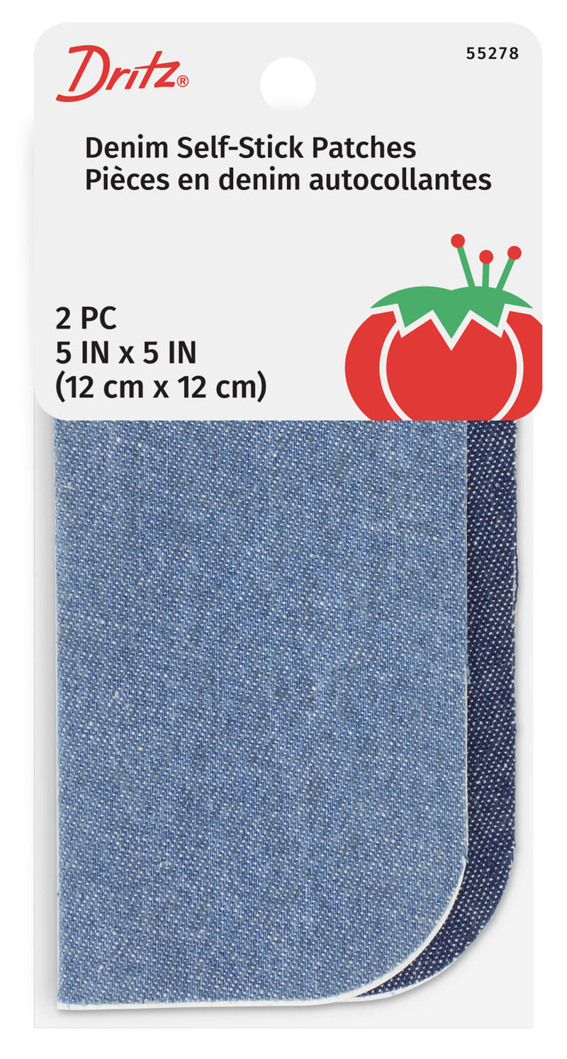 Chargez l'image dans la visionneuse de la galerie, 55278|Dritz Self-Stick Temporary Denim Patches, 5" x 5", Assorted, 2 pc