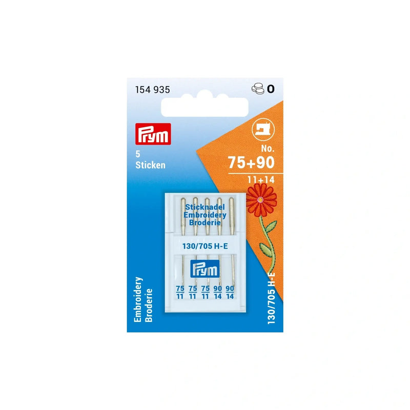 Chargez l'image dans la visionneuse de la galerie, 154935|Prym Embroidery Sewing Machine Needles, Sizes 11 &amp; 14 (No. 75 + 90), 5 PC