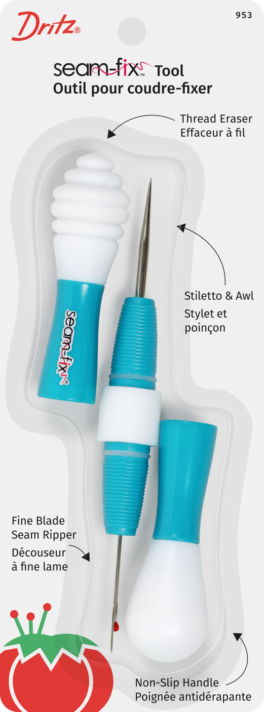 953|Dritz Seam-Fix Tool (Seam Ripper, Awl and Stiletto)