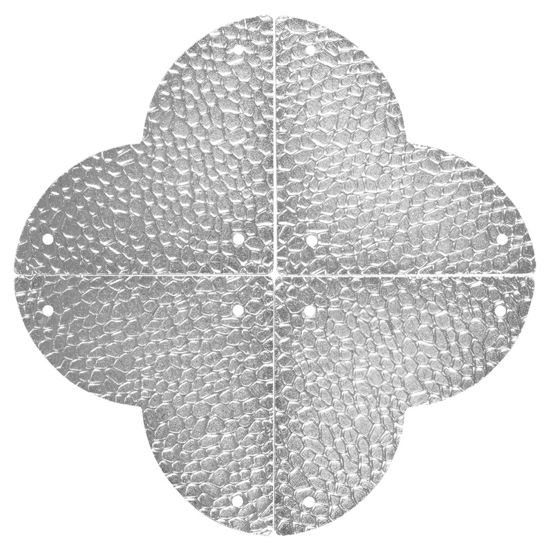 Load image into Gallery viewer, 44799-65|Dritz Textured Quatrefoil Corners, Large, Nickel, 4pc
