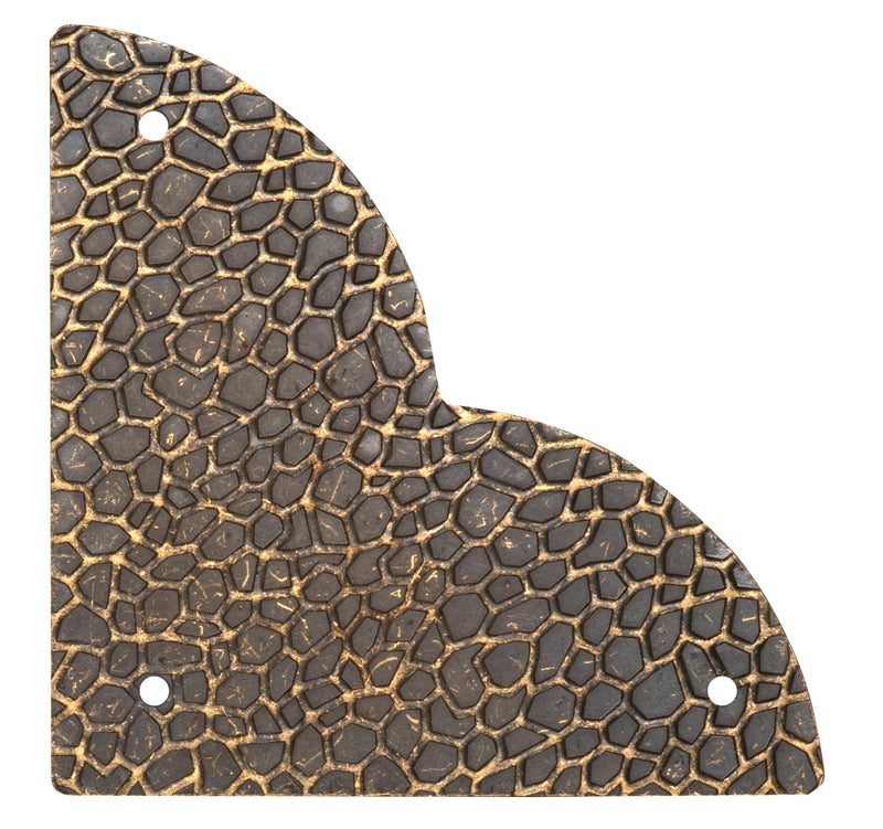 Load image into Gallery viewer, 44799-38|Dritz Textured Quatrefoil Corners, Large, Antique Brass, 4pc