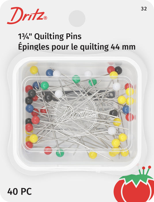 32|Dritz 1-3/4" Quilting Pins, Assorted, 40 pc