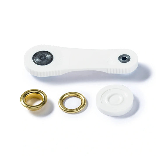 541371|Prym Eyelets with washers 11 mm gold with tools 15pc