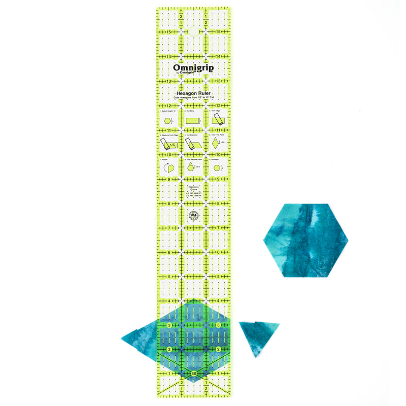 Load image into Gallery viewer, RN316|Omnigrid Omnigrip Non-Slip Hexagon Ruler, 3" x 16"