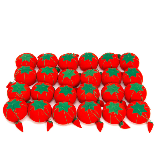 CW29|Dritz 2-3/4" Tomato Pin Cushion with Strawberry Emery, 24 pc