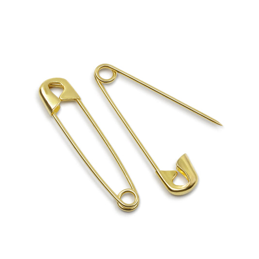 560100|Prym Safety Pins, Gold, Brass