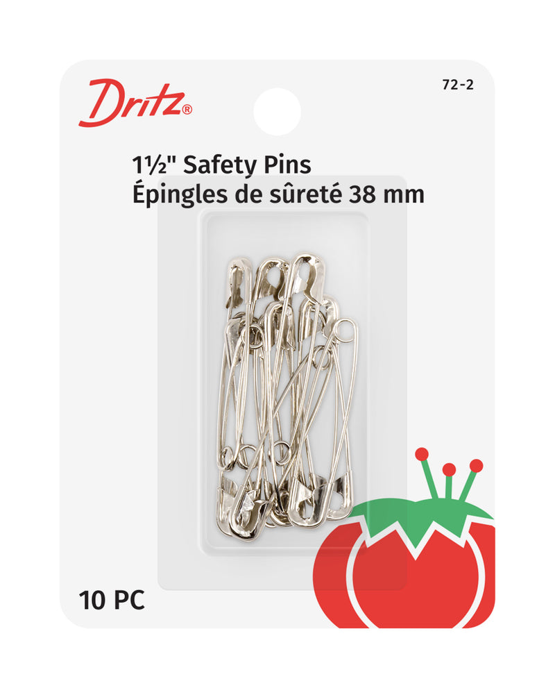 Load image into Gallery viewer, 72-2|Dritz 1-1/2" Safety Pins, Nickel, 10 pc